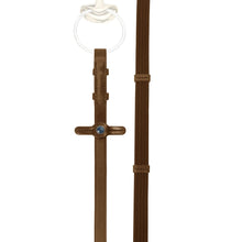 Load image into Gallery viewer, Web Reins Narrow 5 Leather Stops With Hook Studs