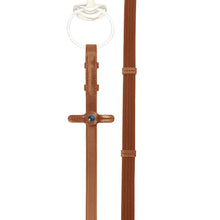 Load image into Gallery viewer, Web Reins Narrow 5 Leather Stops With Hook Studs