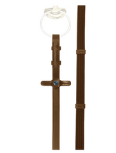 Load image into Gallery viewer, Web Reins Narrow 5 Leather Stops With Hook Studs