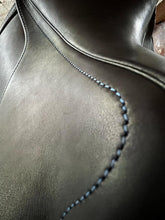Load image into Gallery viewer, Centurion II Dressage Saddle Black 17.5&quot; 32cm TreeClix MagicTack Blue Accents
