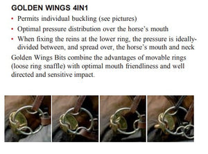 Golden Wings 4in1 Double Broken Copper Mouth Bit 2260 14.5cm