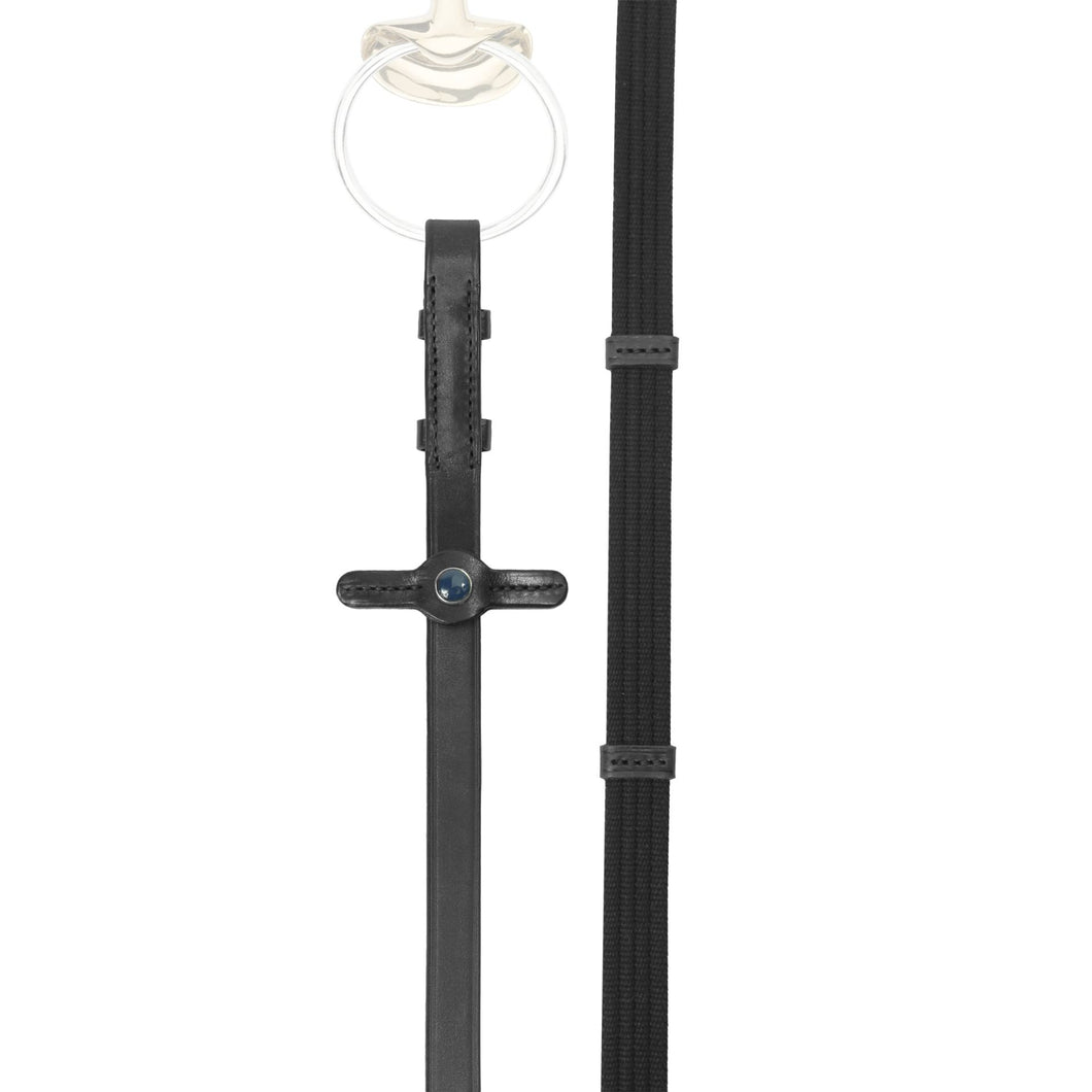 Web Reins Narrow 5 Leather Stops With Hook Studs