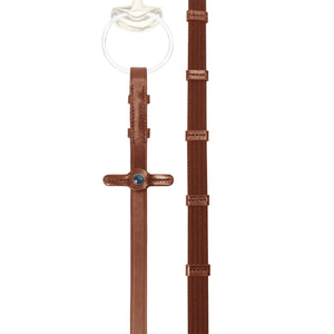 Web Reins Narrow 9 Leather Stops With Hooks