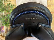 Load image into Gallery viewer, Centurion II Dressage Saddle Black 17.5&quot; 32cm TreeClix MagicTack Blue Accents
