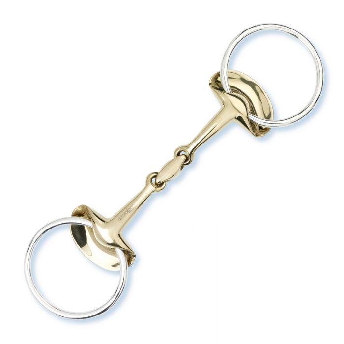 Golden Wings Snaffle Double Broken Copper Mouth Bit 2262 - Pre Order