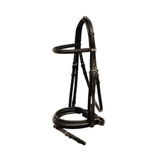 Load image into Gallery viewer, Leitrim 2300 Snaffle Bridle Combined Noseband Black FS
