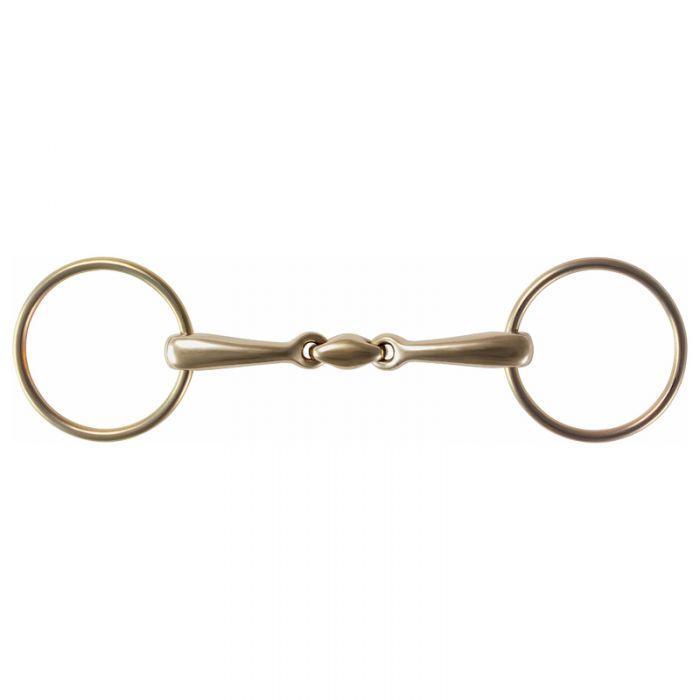 Loose Ring Copper Snaffle Double Broken Golden Rings 2922 - Pre Order