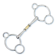 Load image into Gallery viewer, 3-Ring Gag Double Broken Copper Link Bit 2280
