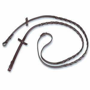 Leather Plaited Reins - Pre Order